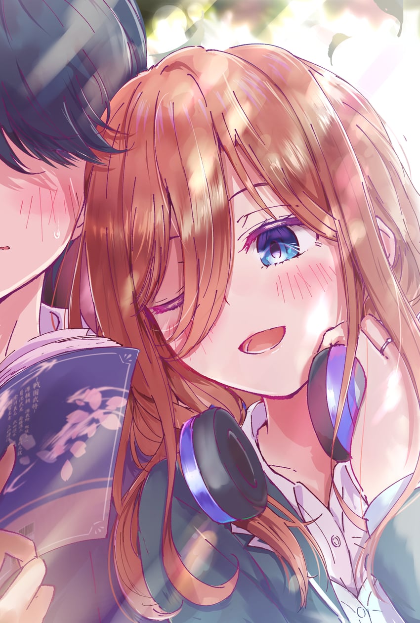 nakano miku and uesugi fuutarou (go-toubun no hanayome) drawn by sakura_t