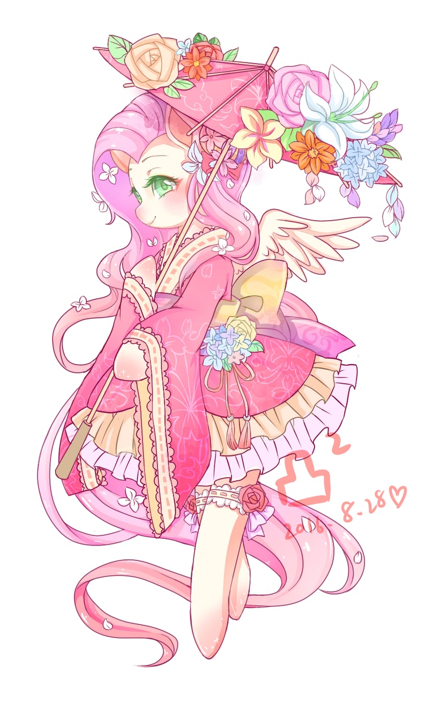 fluttershy (my little pony and 1 more) drawn by yi_zhi_xiao_tu