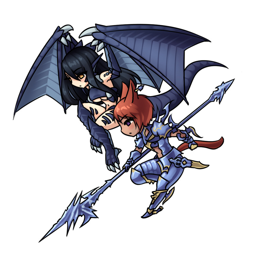 warrior of light, dragoon, and wyvern (final fantasy and 2 more) drawn by monorus