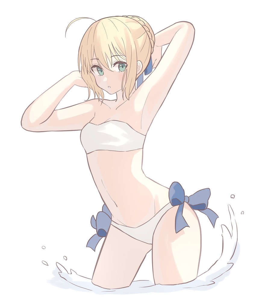 artoria pendragon and saber (fate and 1 more) drawn by lq_saku