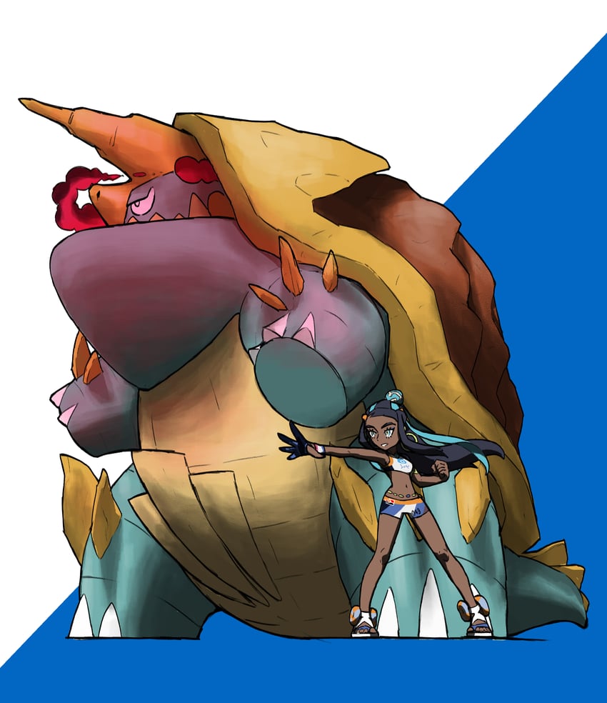 nessa, drednaw, and gigantamax drednaw (pokemon and 1 more) drawn by blacknirrow