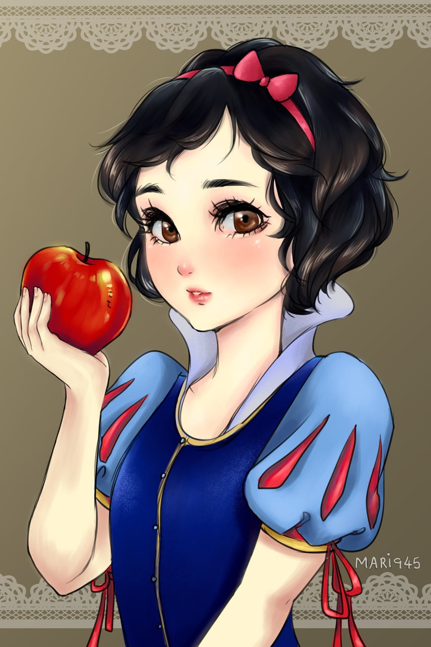 snow white (snow white and the seven dwarfs) drawn by mari945