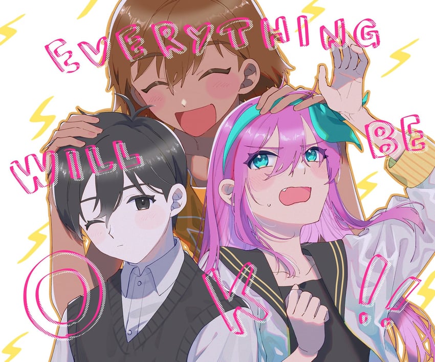 sunny, aubrey, and kel (omori) drawn by tio_zomi