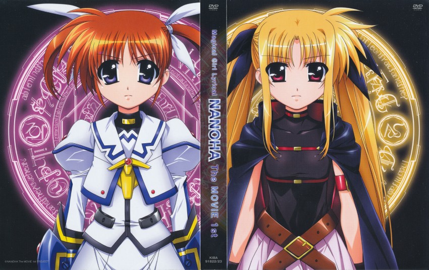 fate testarossa and takamachi nanoha (lyrical nanoha and 2 more) drawn by okuda_yasuhiro