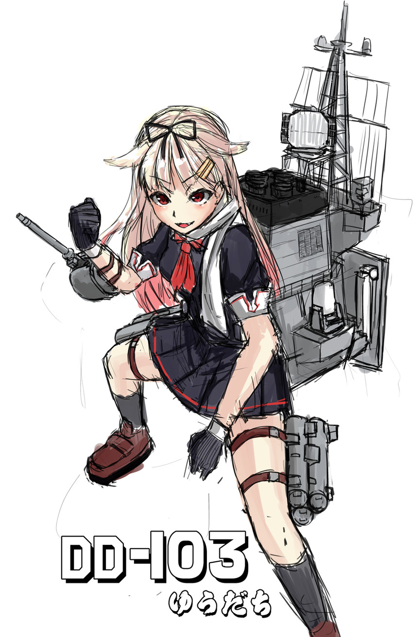 yuudachi, yuudachi kai ni, and js yuudachi (original and 1 more) drawn by hahanami