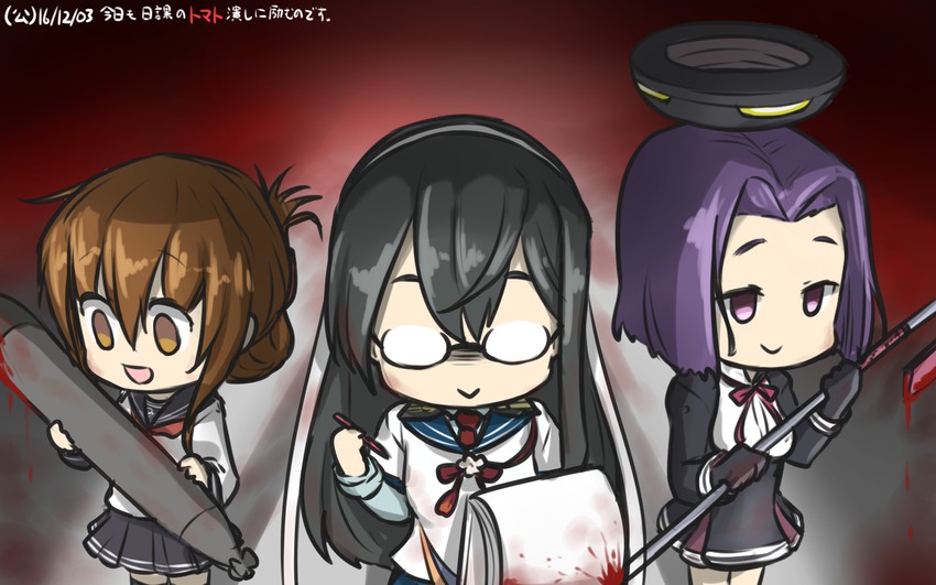 inazuma, ooyodo, tatsuta, and plasma-chan (kantai collection) drawn by hamu_koutarou