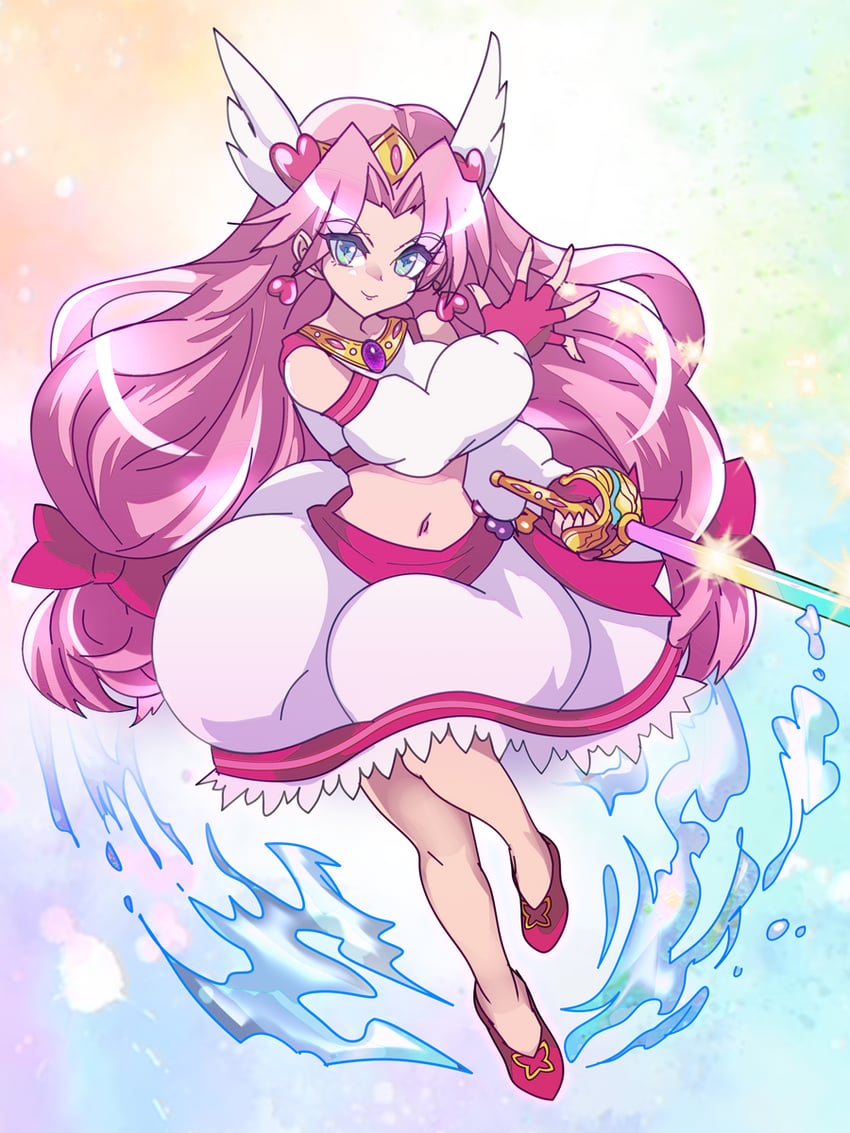 cure chroma and amemiya nijika (original and 1 more) drawn by guchurimu_genrishugi