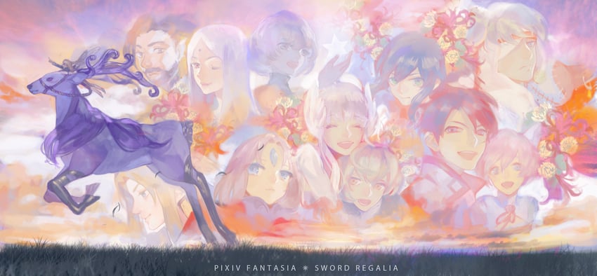 serini and r-riru (pixiv fantasia and 1 more) drawn by nishihara_isao