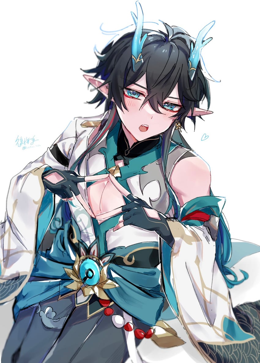 dan heng (honkai and 1 more) drawn by koukai_sita