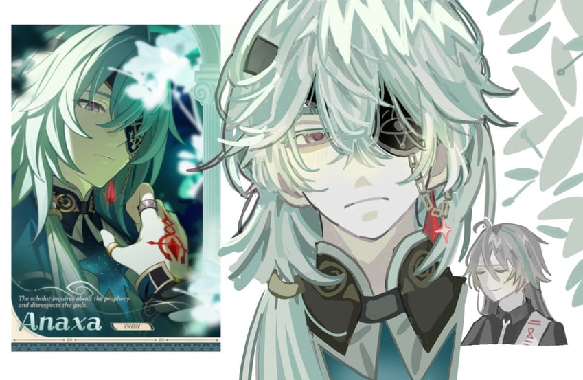 anaxa and su (honkai and 2 more) drawn by meoopin