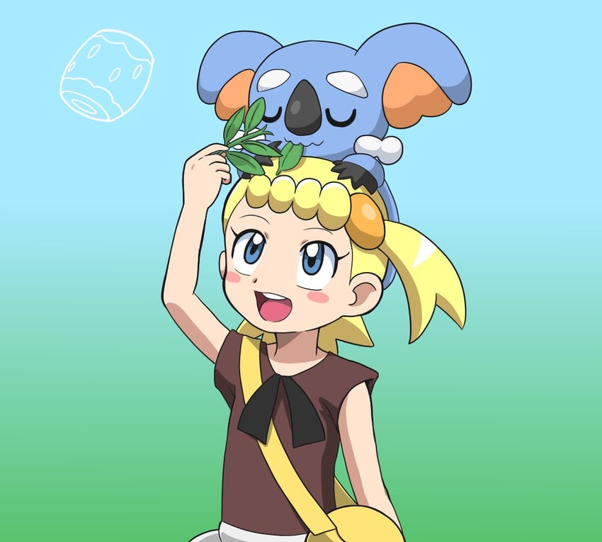 bonnie and komala (pokemon and 1 more) drawn by takamame