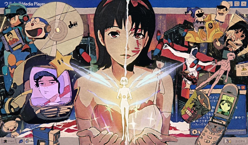 ayanami rei, ikari shinji, mega man, tomoe hotaru, iwakura lain, and 5 more (neon genesis evangelion and 12 more) drawn by jojidoboro