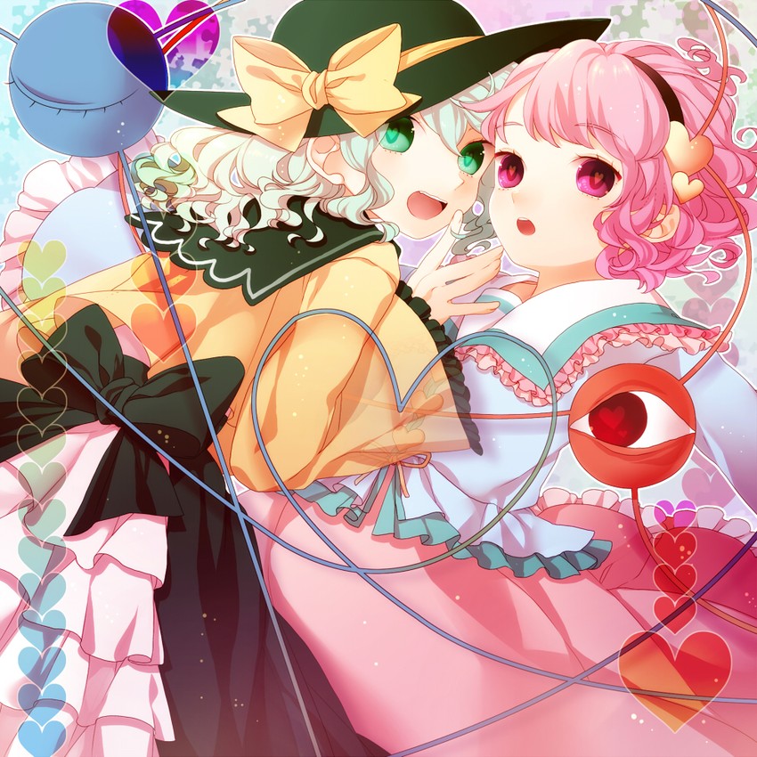 komeiji koishi and komeiji satori (touhou) drawn by yoko_(shiocolor)