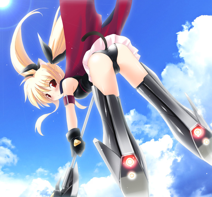 fate testarossa and bardiche (lyrical nanoha and 3 more) drawn by sdwing