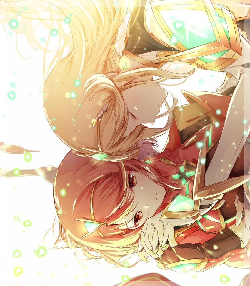 pyra and mythra (xenoblade chronicles and 1 more) drawn by ui_frara