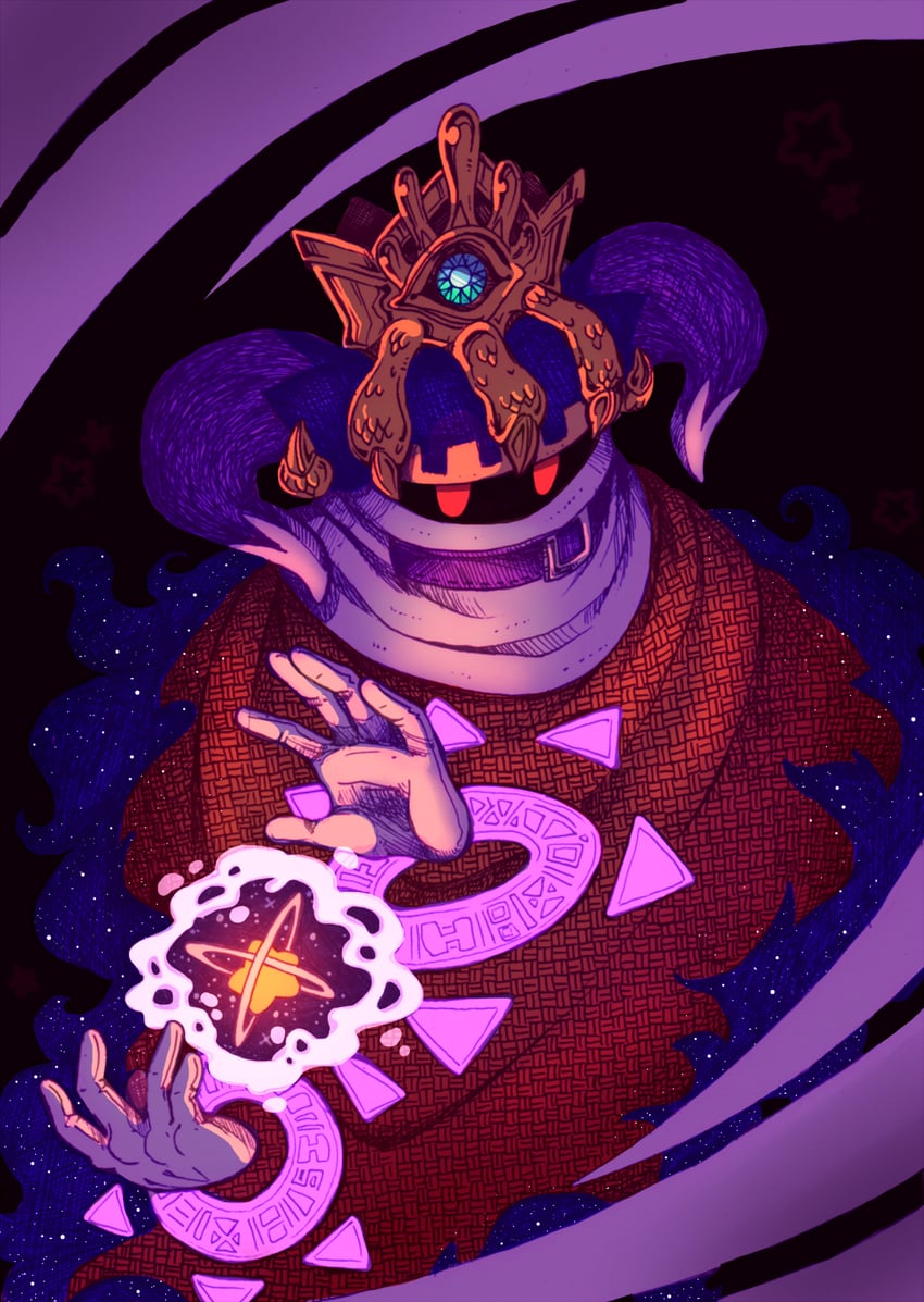 magolor and traitor magolor (kirby) drawn by hagalaz