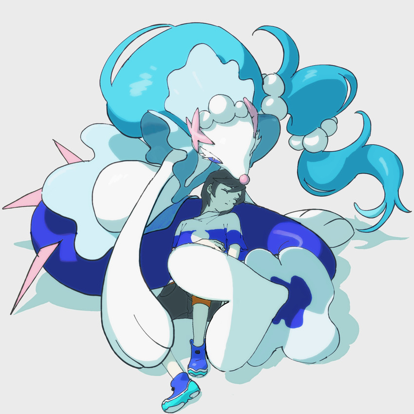 elio and primarina (pokemon and 1 more) drawn by amamimaru