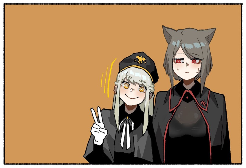 junior and cat girl (original) drawn by gogalking