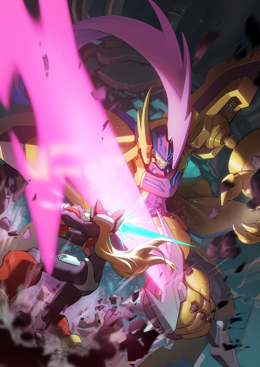 zero, zero(z), and omega (mega man and 2 more) drawn by tanziya_(codlxcold)