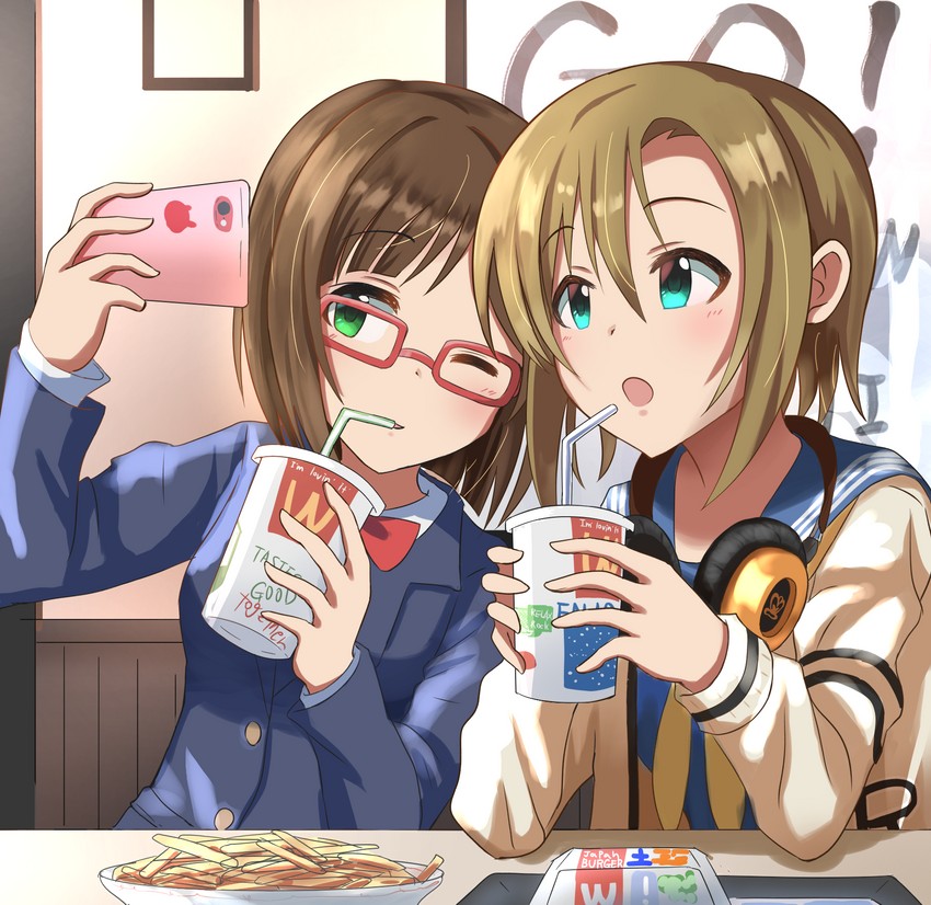 maekawa miku and tada riina (idolmaster and 2 more) drawn by haruki_(haruki678)