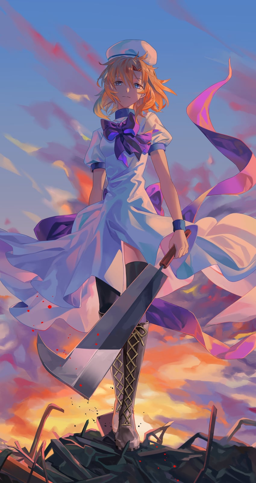 ryuuguu rena (higurashi no naku koro ni) drawn by maka_(maka04021)