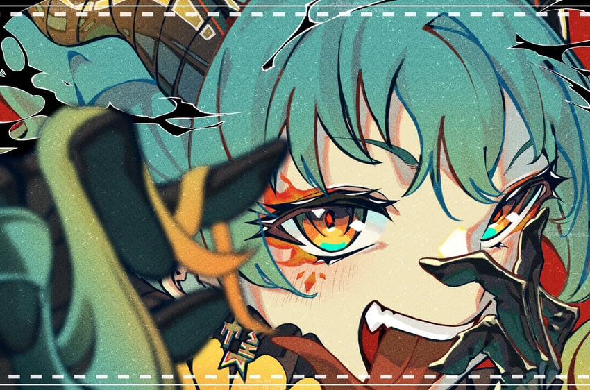 hatsune miku (vocaloid and 1 more) drawn by kobacha_(ochakoba)