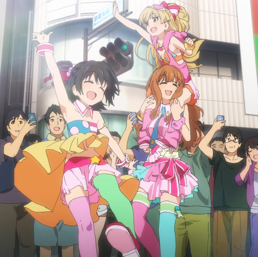 jougasaki rika, akagi miria, and moroboshi kirari (idolmaster and 1 more)