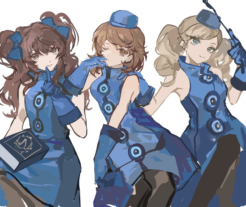 kujikawa rise, takamaki anne, and takeba yukari (persona and 3 more) drawn by surielye