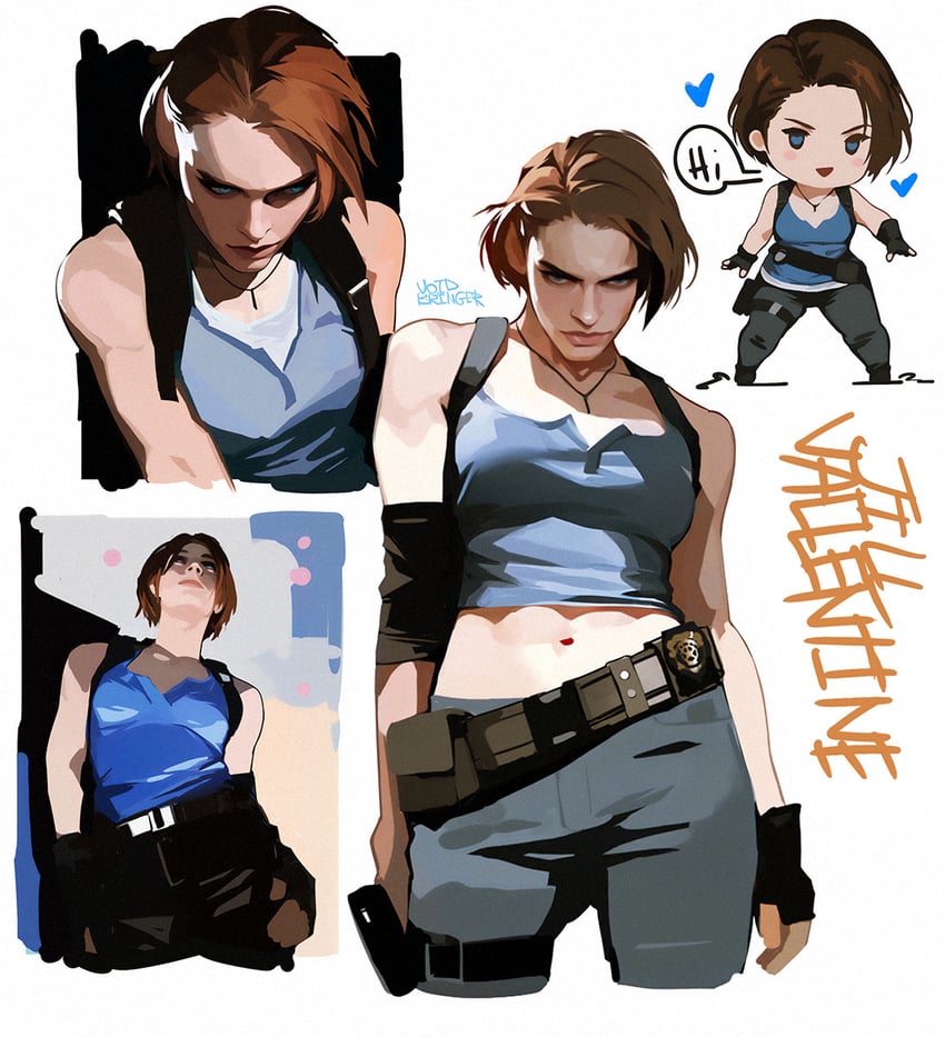 jill valentine (resident evil and 2 more) drawn by voidbringerr