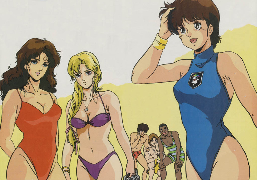 rose patterson, kaine wakaba, linda plato, diane lance, maido-kun, and 2 more (kikou senki dragonar and 1 more) drawn by kanamori_kenji