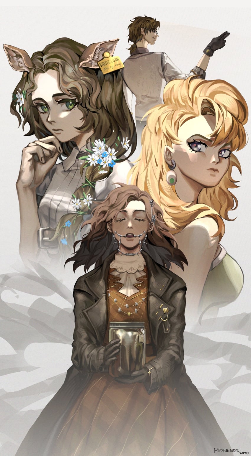 tooth fairy, jessica, blonney, and horropedia (reverse:1999) drawn by ripshinaide