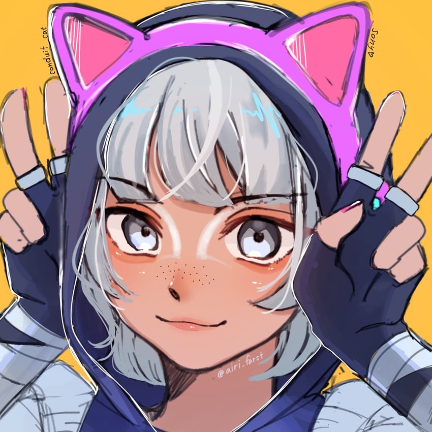 conduit and player one conduit (apex legends) drawn by anono
