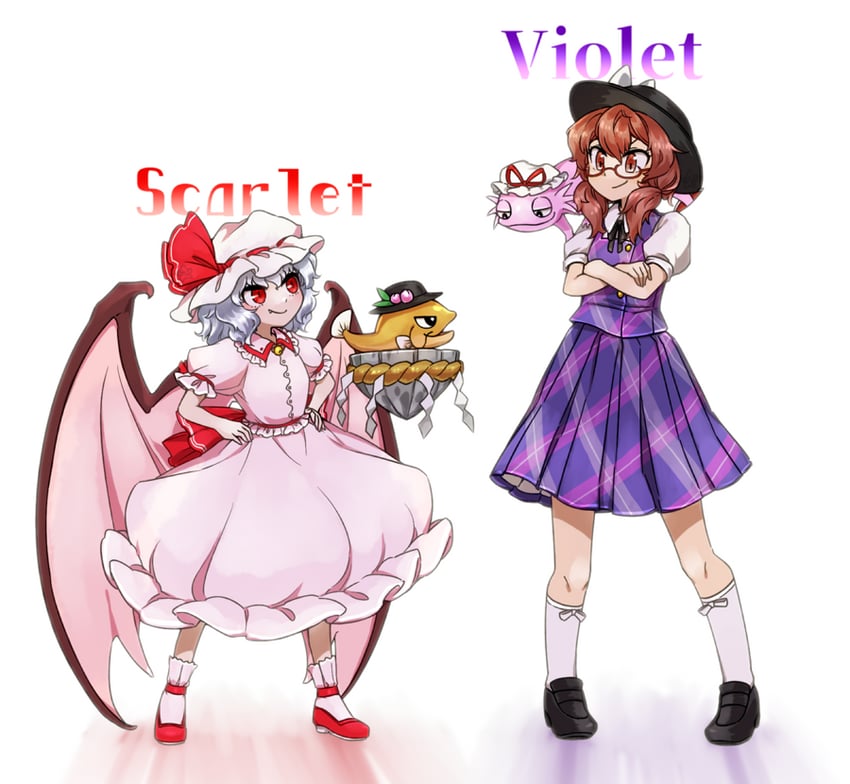 remilia scarlet, yakumo yukari, hinanawi tenshi, and usami sumireko (touhou and 2 more) drawn by orusuta961