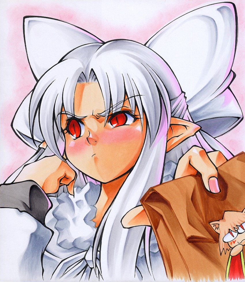neco-arc and white len (tsukihime and 1 more) drawn by calnarsa