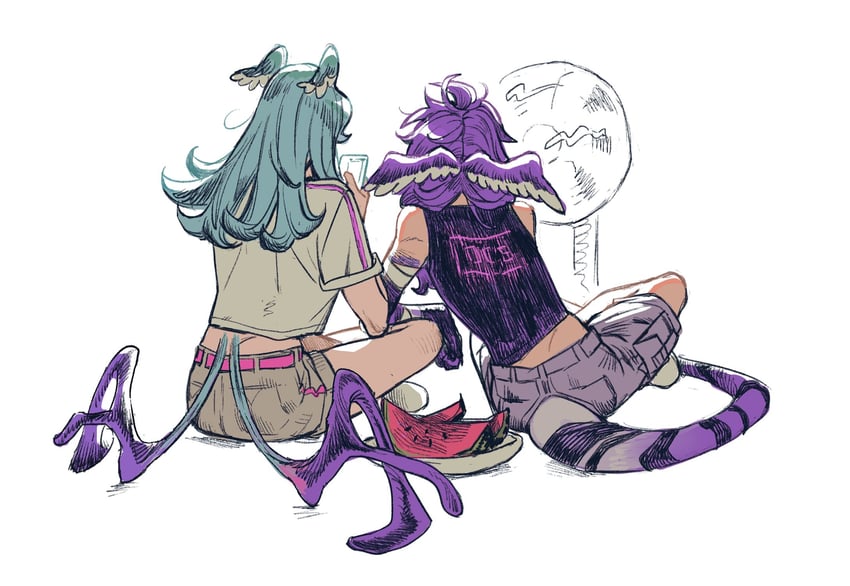 elira pendora and selen tatsuki (nijisanji and 1 more) drawn by sol_halite