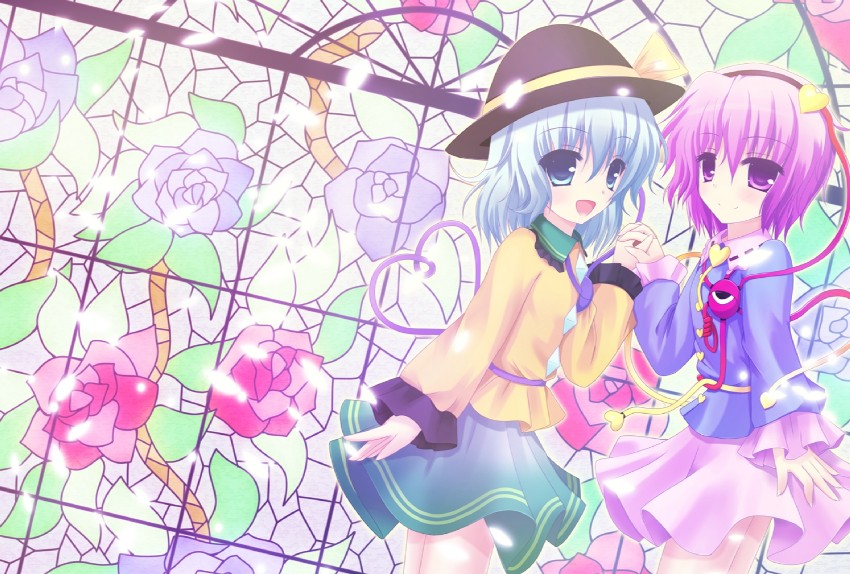 komeiji koishi and komeiji satori (touhou) drawn by shimotsuki_keisuke