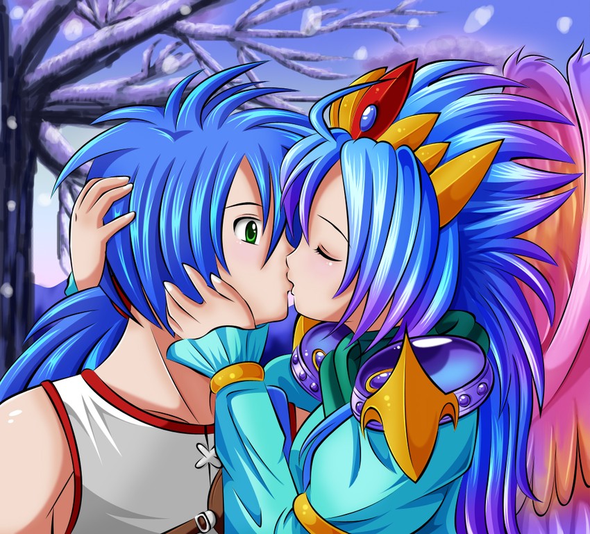 nina and ryu (breath of fire and 1 more) drawn by lin256