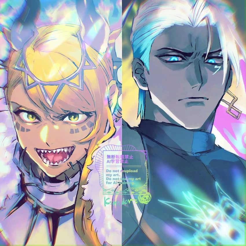 vritra and indra (fate and 1 more) drawn by 01rosso