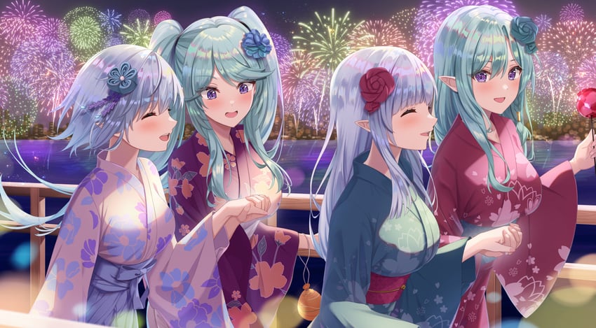 beta, epsilon, pente, and duet (kage no jitsuryokusha ni naritakute! and 1 more) drawn by matsumoto_yuu