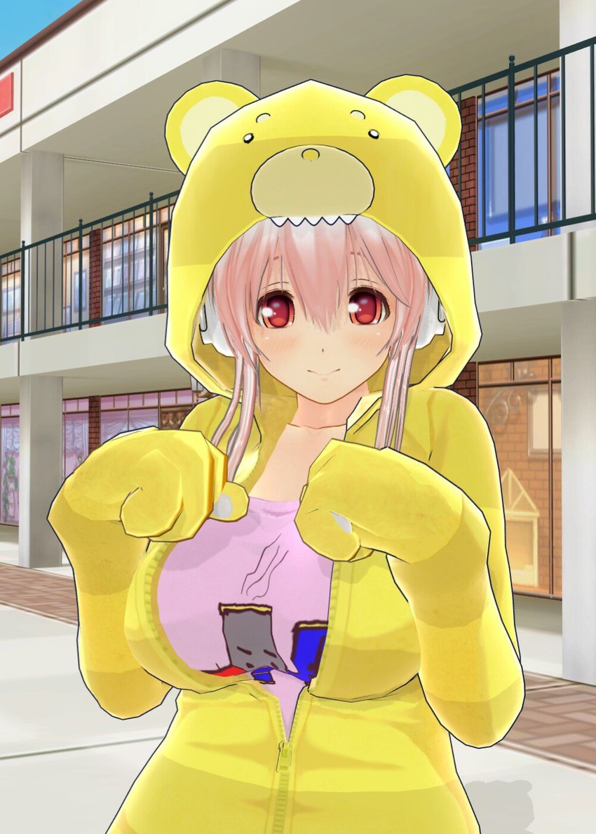 super sonico and hougyou ilia (nitroplus and 1 more) drawn by uld_macaron