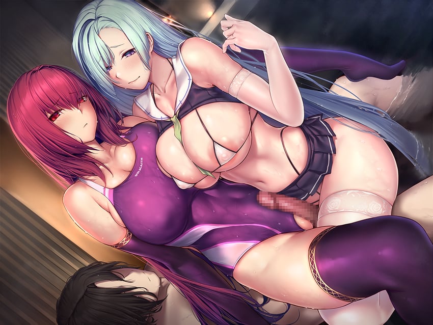 scathach and brynhild (fate and 2 more) drawn by lun7732