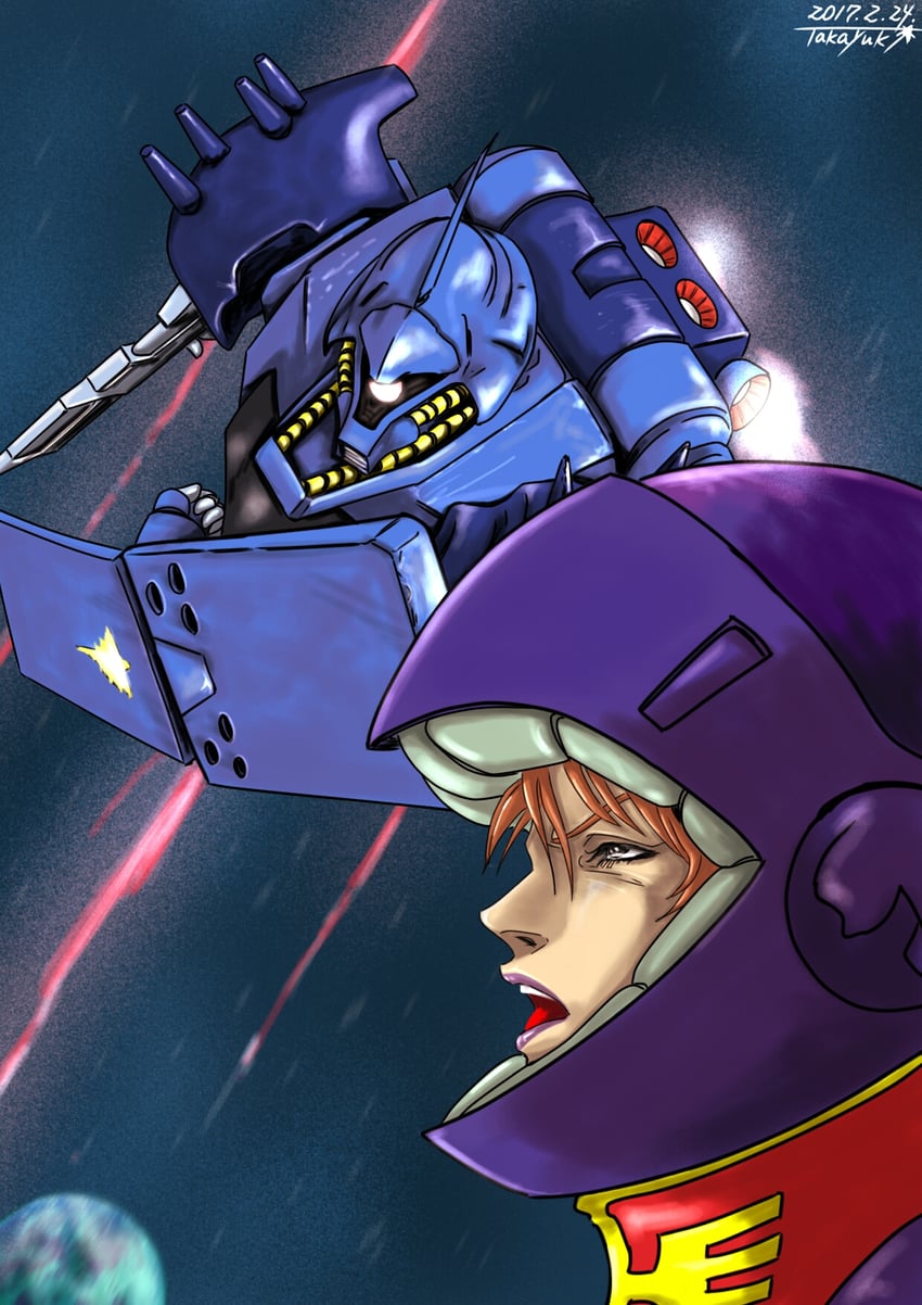 geara doga and rezin schnyder (gundam and 1 more) drawn by yuki_xue_ying