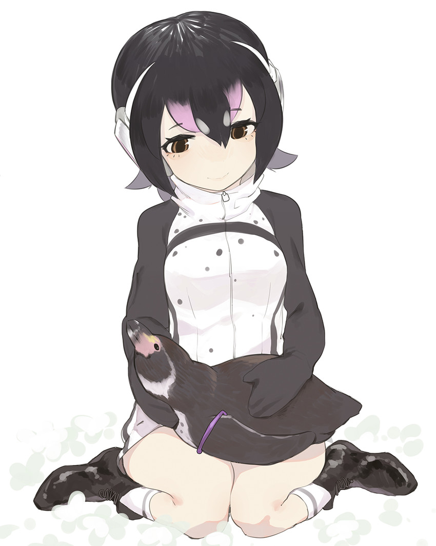 humboldt penguin and grape-kun (kemono friends) drawn by beijuu