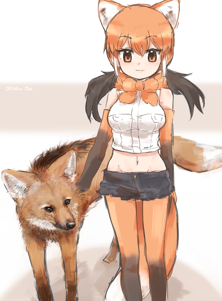 maned wolf (kemono friends) drawn by tatsuno_newo