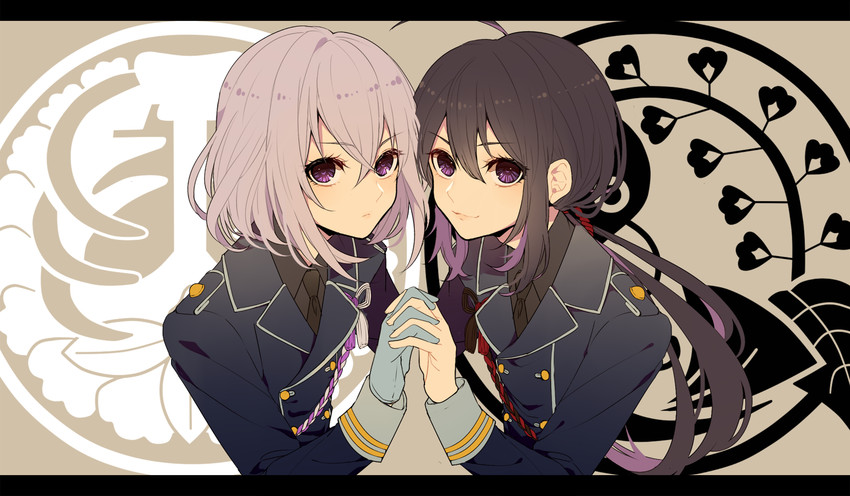 namazuo toushirou and honebami toushirou (touken ranbu) drawn by komomo1214