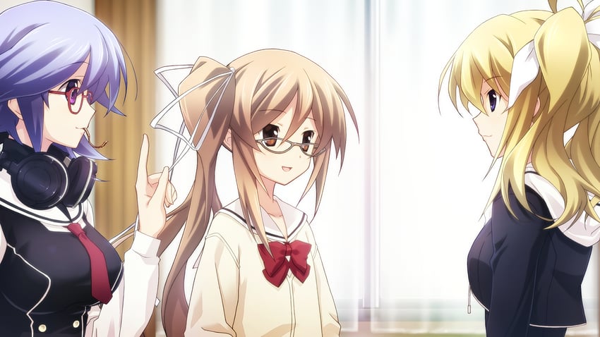 arimura hinae, kazuki hana, and yamazoe uki (chaos;child) drawn by sasaki_mutsumi