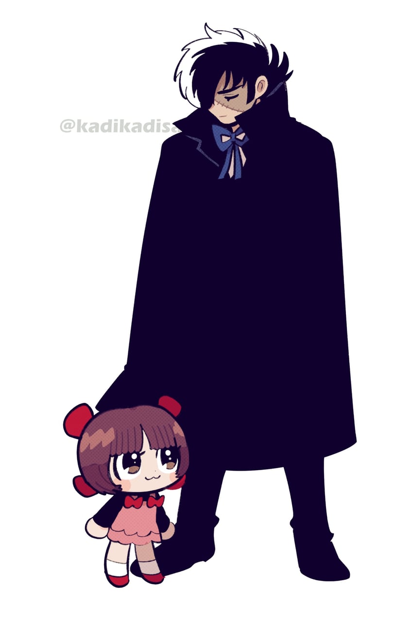 black jack and pinoko (black jack) drawn by ka_ji