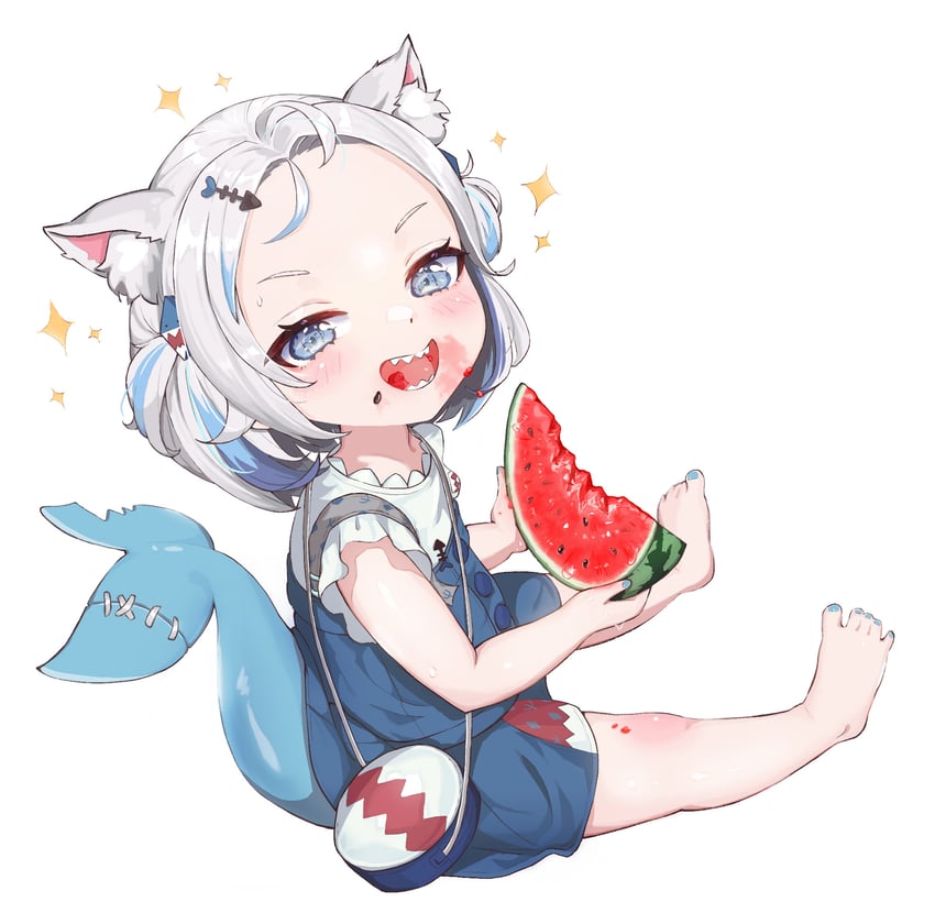 gawr gura (hololive and 1 more) drawn by gning503