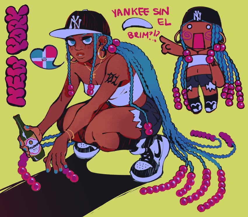 hatsune miku and dominican bronx miku (vocaloid and 1 more) drawn by kiruchl