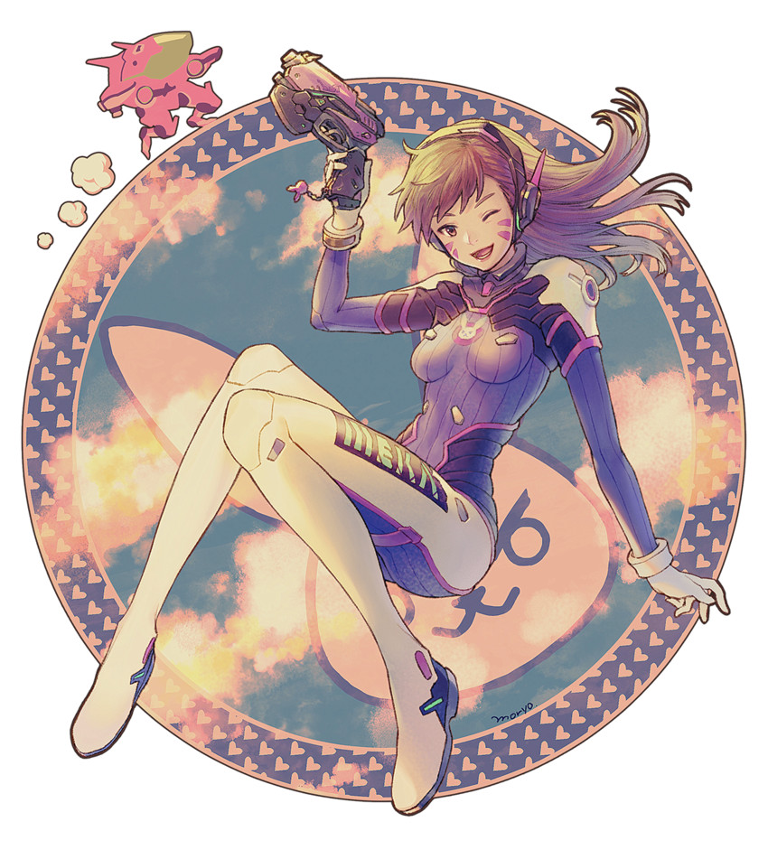 d.va (overwatch and 1 more) drawn by moryo